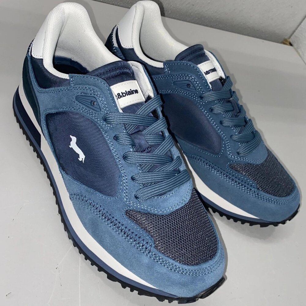 Harmont&Blaine Sneakers Men's Size US8 EU41 Suede/Mesh AvioBlue EFM251